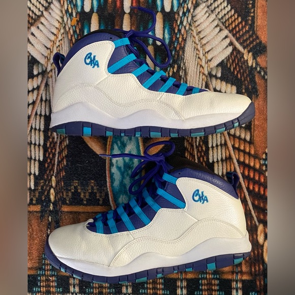 Authentic Air Jordan X “Charlotte Hornets” Mens 10.5 Basketball Shoes (No Box) - Picture 3 of 10